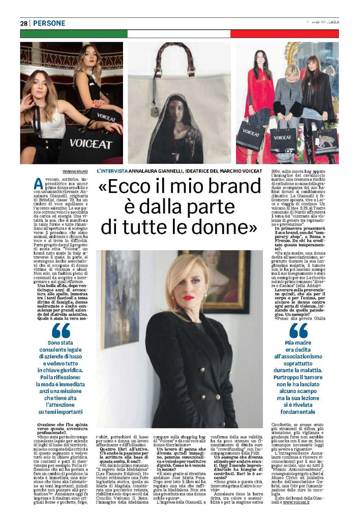 L'edicola del Sud 12 Febbraio 2024 - Ecco il mio brand è dalla parte delle donne