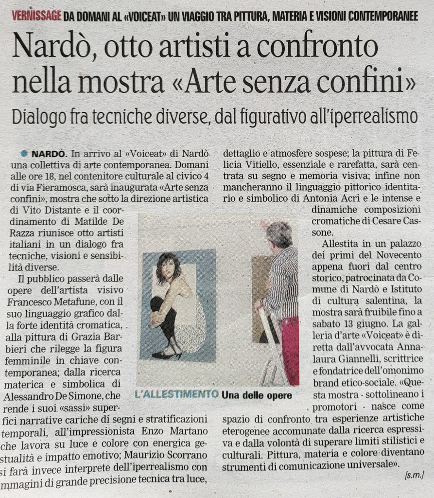 Arte senza confini: otto artisti a confronto al Voiceat di Nardò