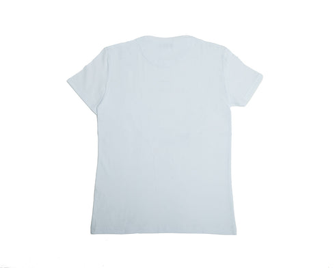 voiceat t-shirt bianco dettaglio argento logo