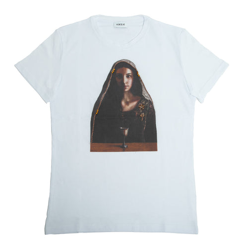 voiceat t-shirt maddalena bianco dettaglio