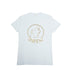 voiceat t-shirt bianco dettaglio gold logo