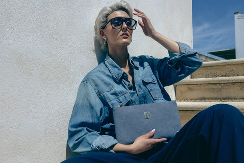 Pochette passepartout in denim - Voiceat