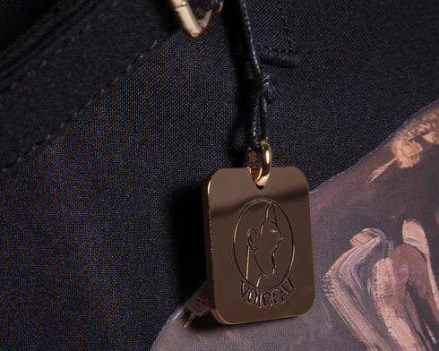 Panther tote bag nero dettaglio